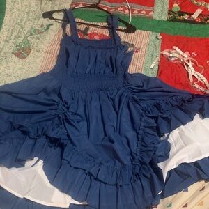 Blue Ruffled Dress